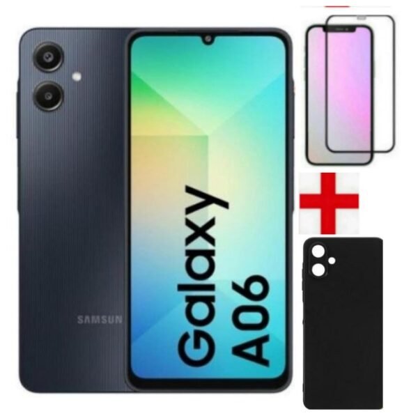samsung a06 6.7''screen, 4gb ram +128gb storage 5000mah dual+cover+protector..
