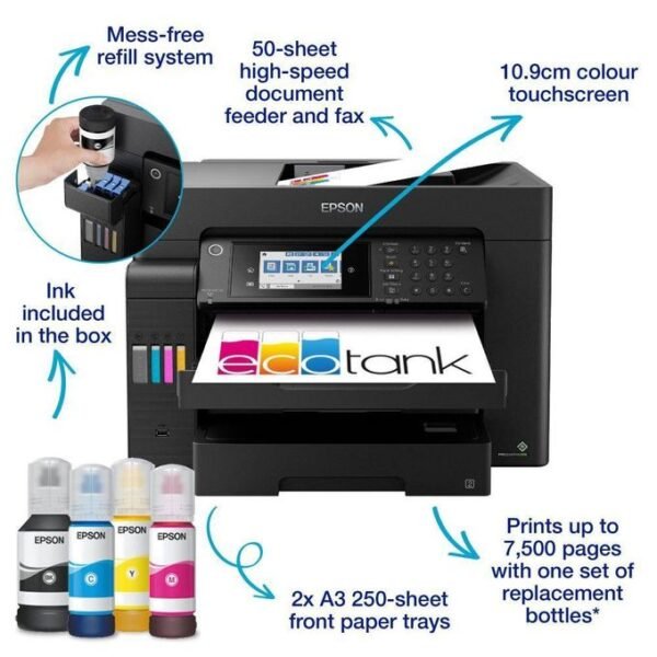 epson ecotank l15150 a3 wi fi duplex all in one ink tank printer (1yr wrty)