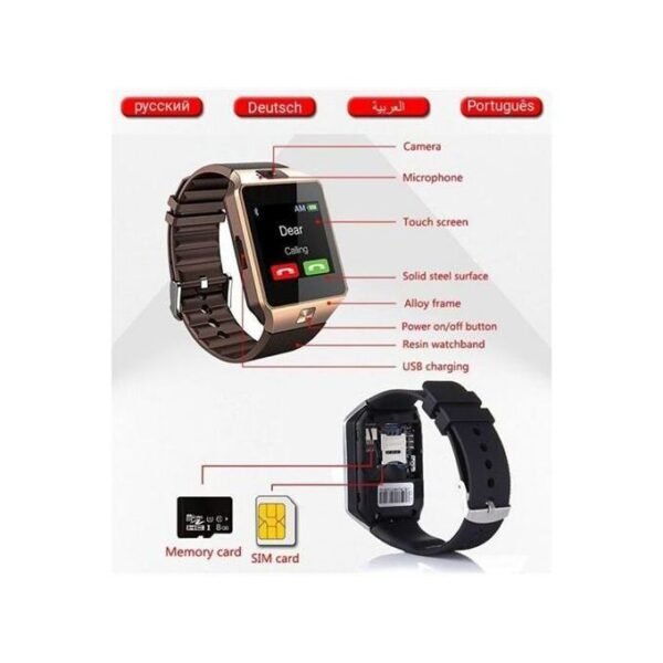 dz09 smart watch men women sports watch for ios android