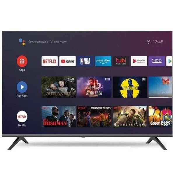 vitron vitron43" htc4388fs 43" inch tv frameless, bluetooth enabled, full hd ,smart android television, inbuilt decoder for local channels,wi fi connectivity, netflix youtube app store (1 year warranty) +free tv guard+bracket+extension